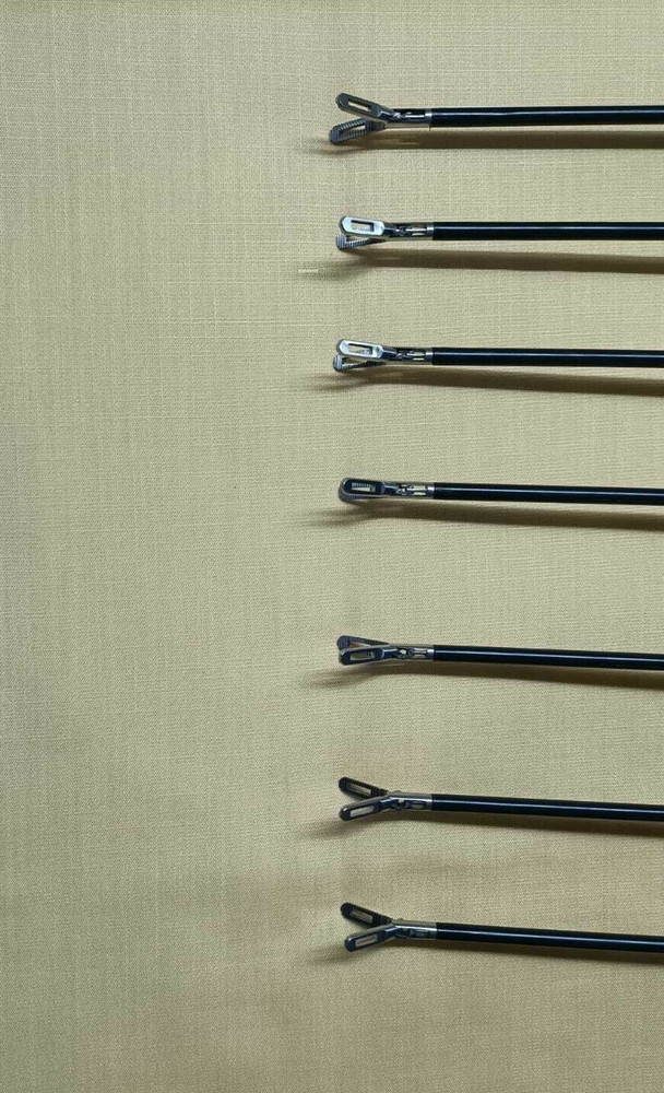 7pc Laparoscopic Fenestrated Grasping Forceps 5mmx330mm Reusable Instruments