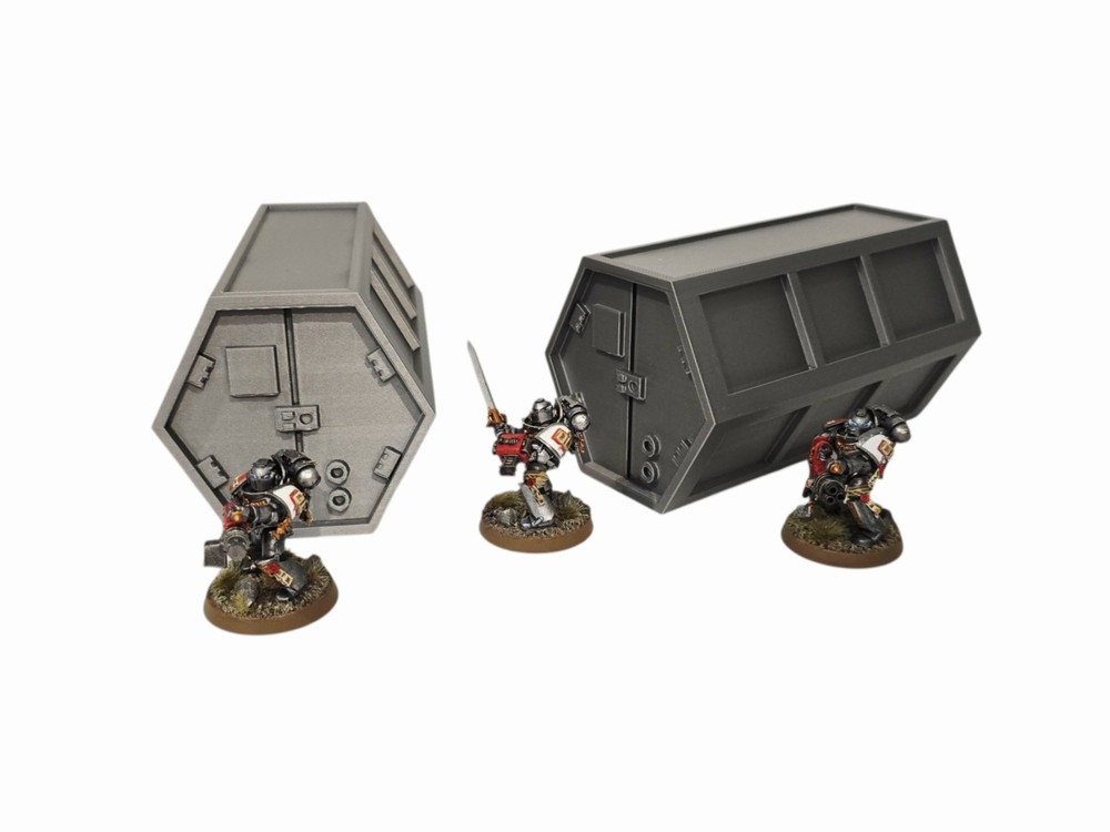 3D Printed Terrain Sci-Fi Cargo Container Perfect For Warhammer 40K Or Kill Team