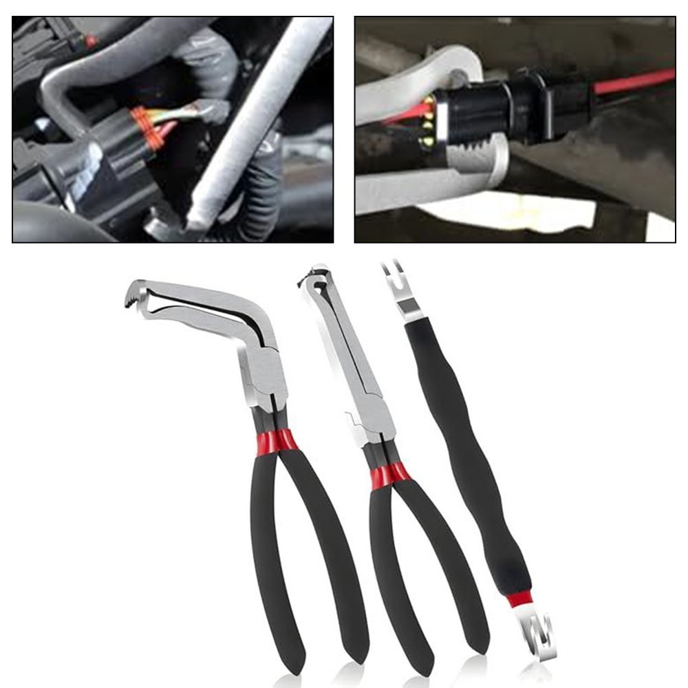 Conveniently Packaged 3PC Electrical Disconnect Pliers Set with Carry Bag