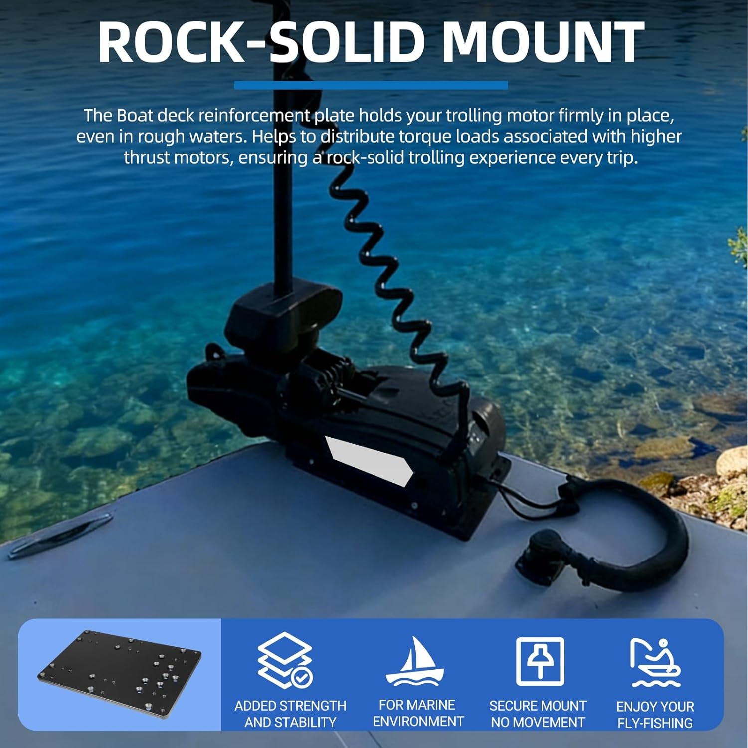 1854058 MKA-58 Boat Deck Reinforcement Kit for Minn Kota QUEST Series Motor