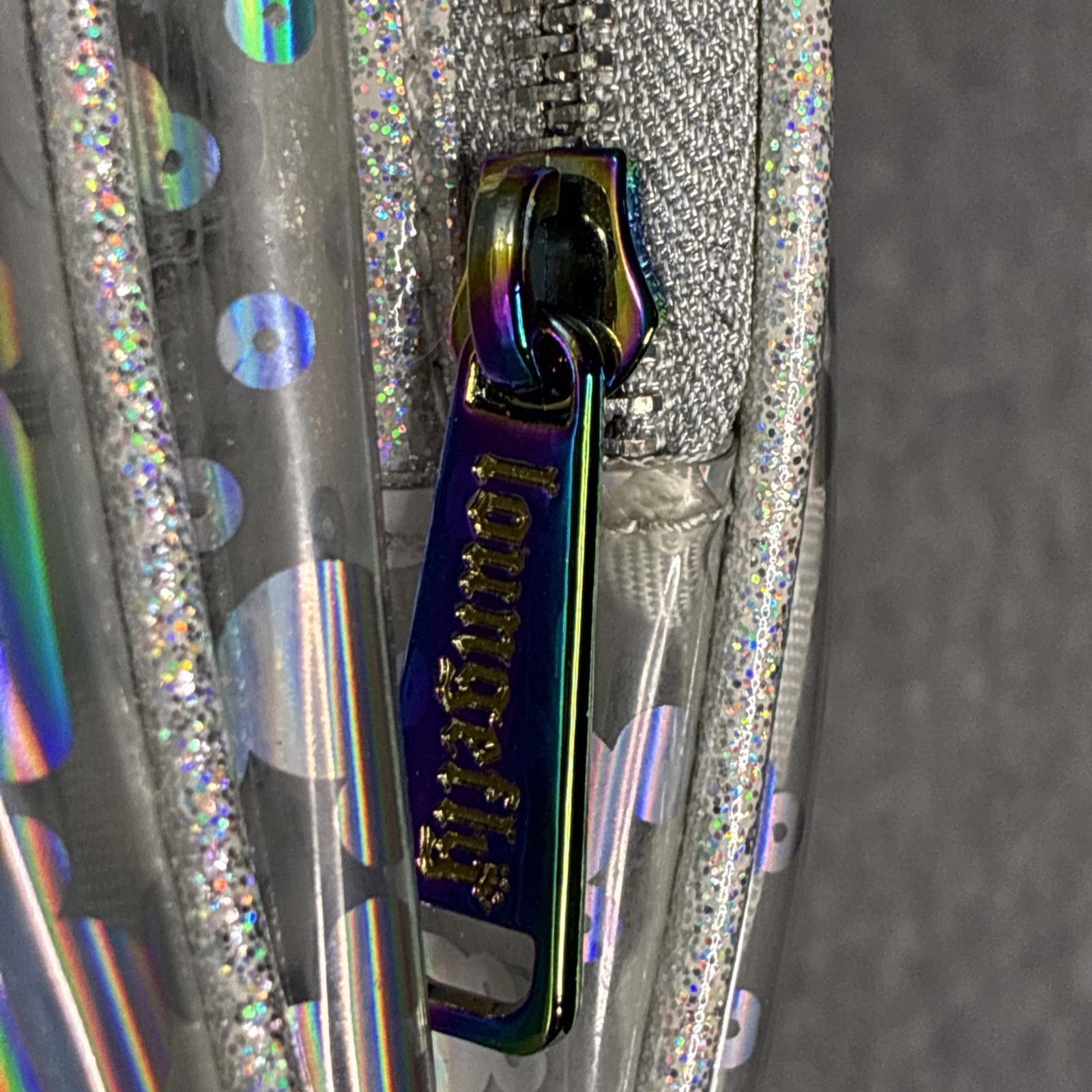 Disney Parks Loungefly Magic Mirror Holographic Clear Mini Backpack Metallic
