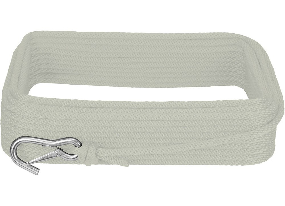 Extreme Max 3006.2033 BoatTector Solid Braid MFP Anchor Line/Hook 3/8x100' White