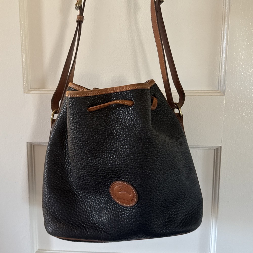 Dooney & Bourke Bicolor Drawstring Shoulder Bag - Stylish and Authentic