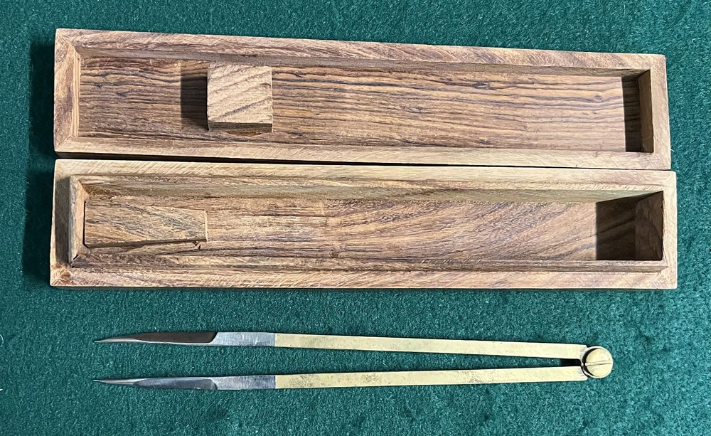 Boxed Brass Navigational Dividers Maps