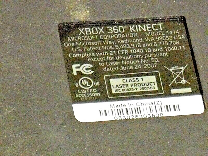 Xbox 360 Kinect Model 1414 Sensor Bar, Black, PreOwned #1214