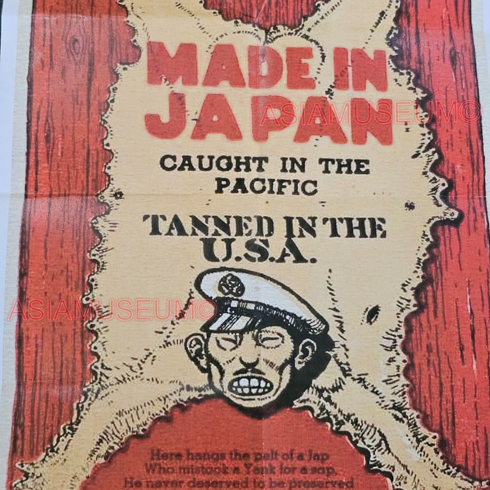 1940 WW2 USA AMERICA ANTI JAPAN JAPANESE TOJO PACIFIC WAR PROPAGANDA POSTER H31