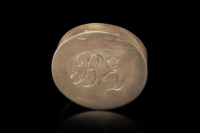 VINTAGE LEONORE DOSKOW ING. STERLING MONOGRAM SNUFF BOX