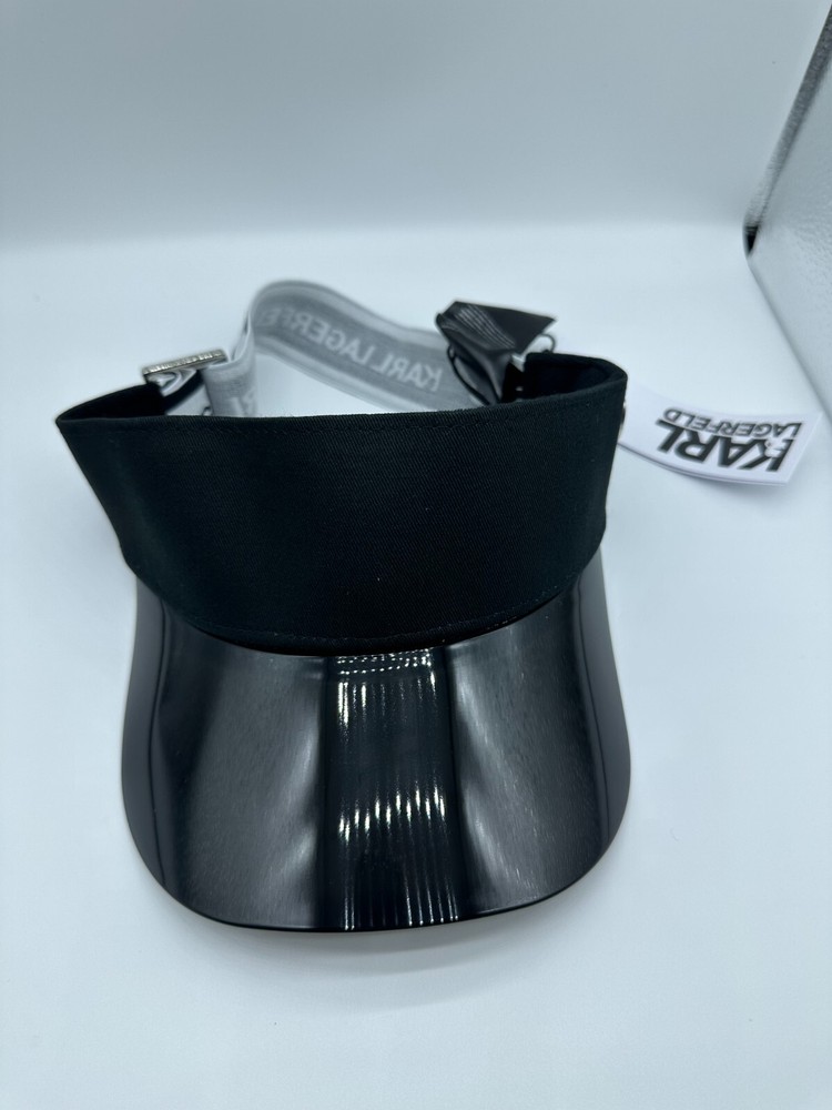 Karl Lagerfeld K/Ikonic logo-plaque visor hat