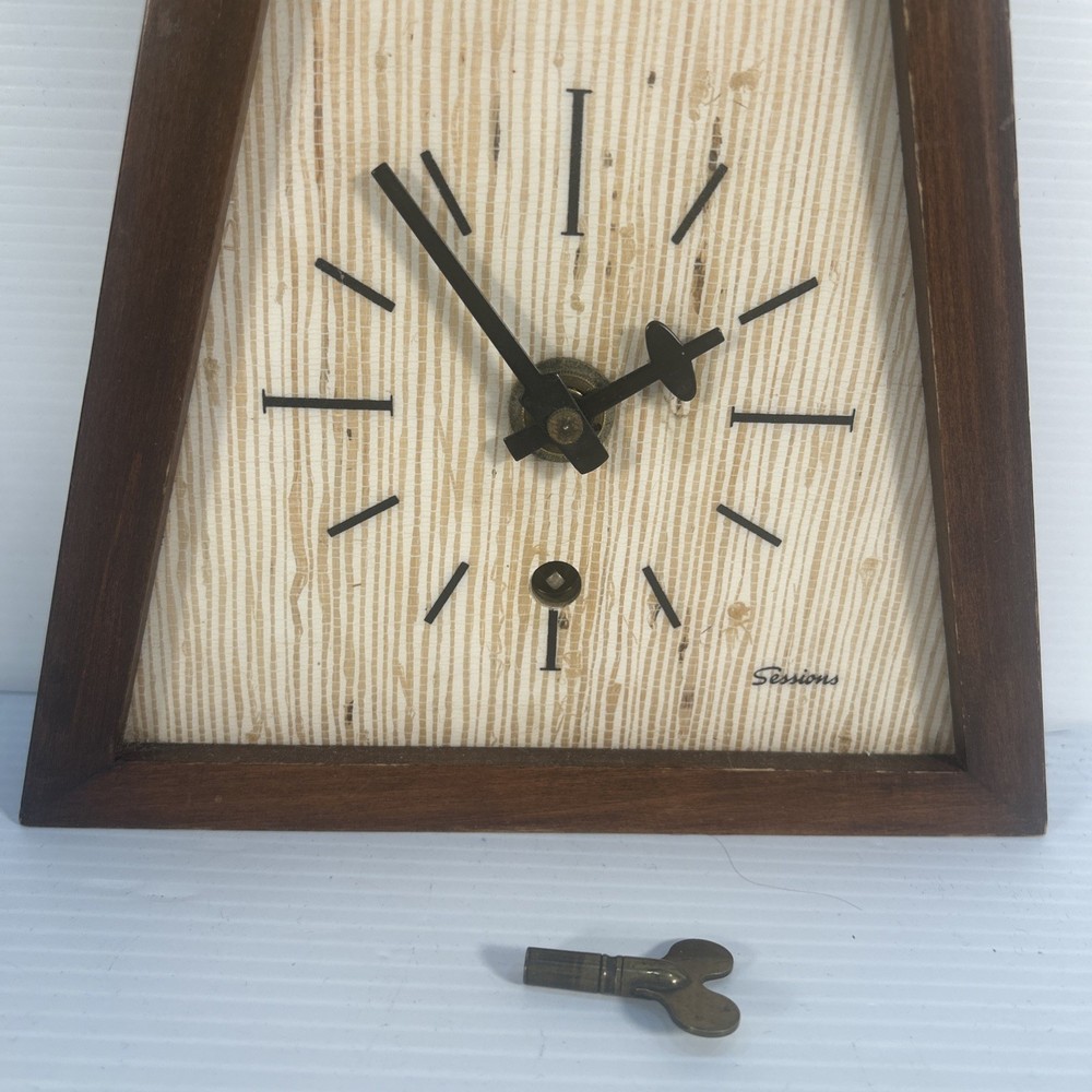 Rare MCM Triangle Sessions Wall Clock Made In Germany. Non-Working.