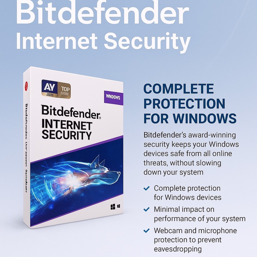Bitdefender Internet Security - 3 Year 1 Devices (Windows Only)