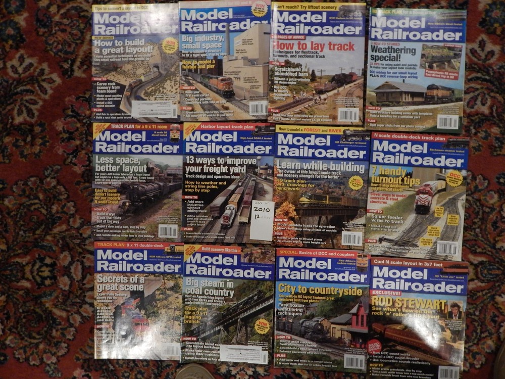 Model Railroader magazine 2010 and 2011 complete years 24 issues