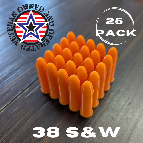38 S&W Dummy Rounds, Snap Caps -- For Training **Made in USA (25 pack)
