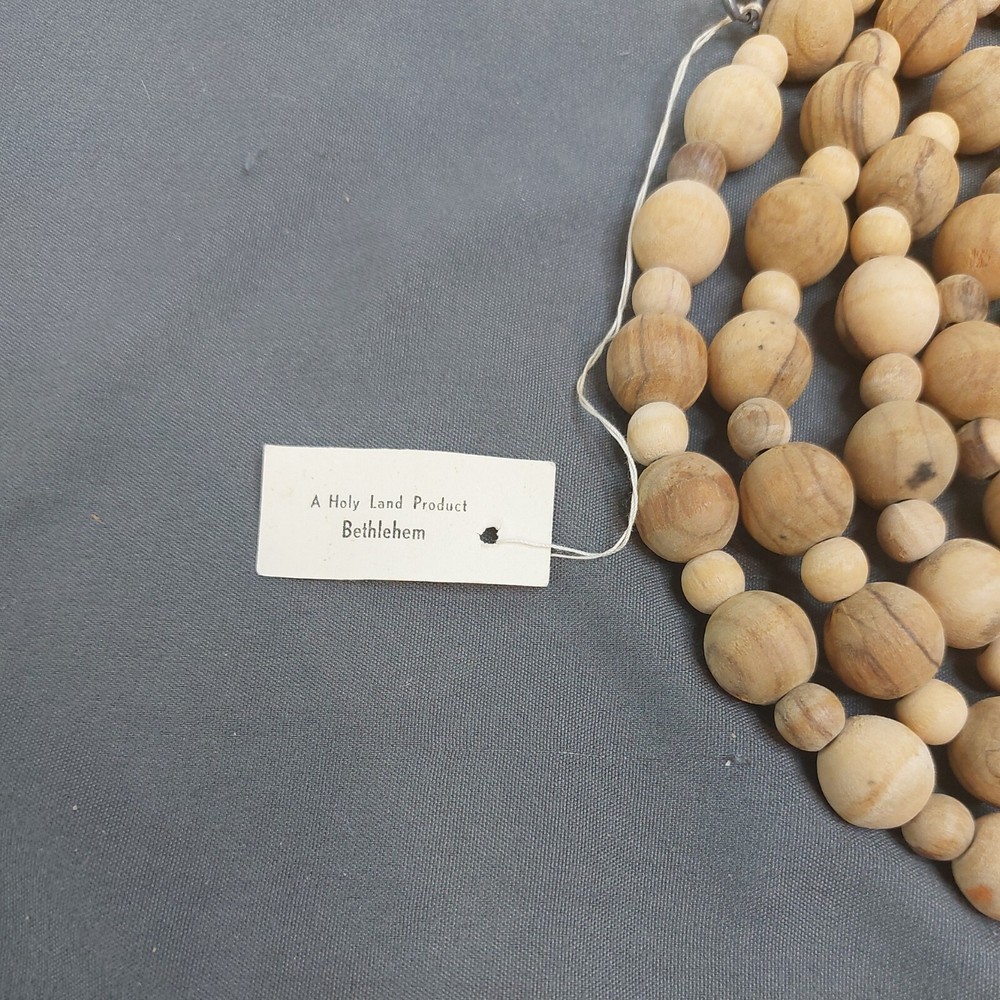 Rosary Beads 60"+ Olive Wood Bethlehem