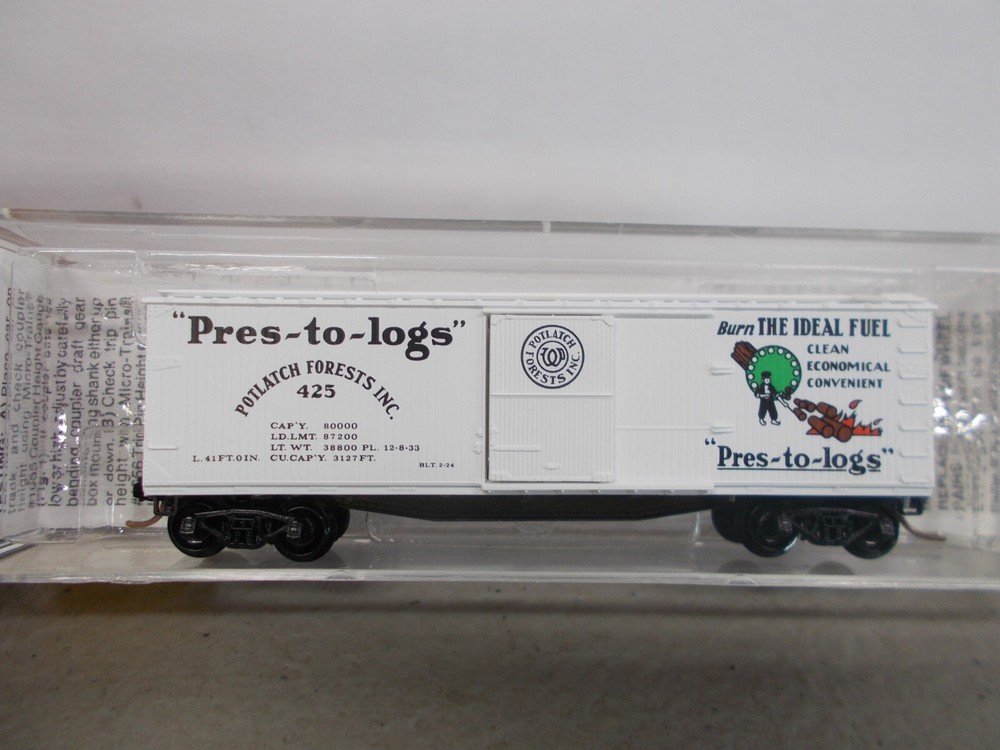 MICRO-TRAINS-#42060-POTLATCH FORESTS, INC.-40' BOXCAR #425- N SCALE