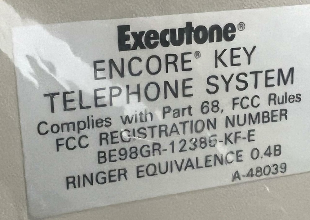 Contel Executone 2513501 Encore Key Telephone System