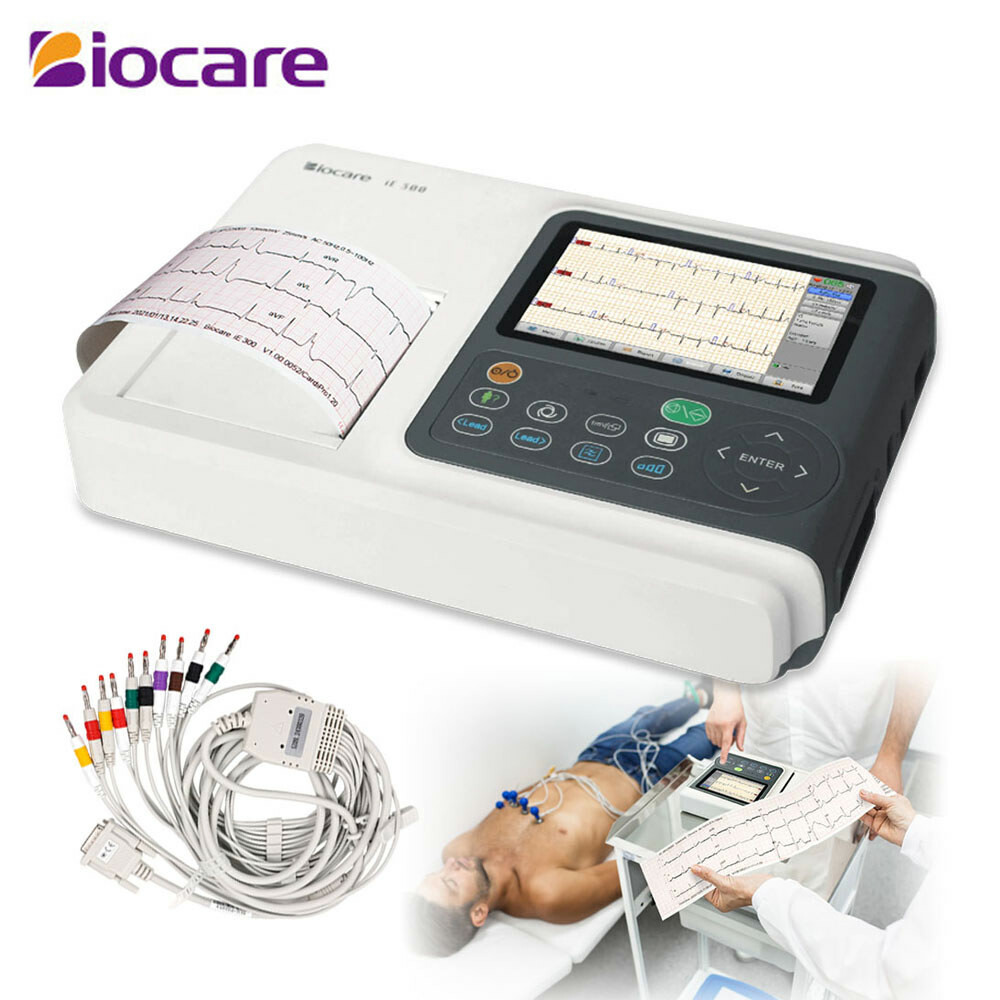 12 lead ECG Machine with printer Diagnosis Auto-analysed Result FDA Approved