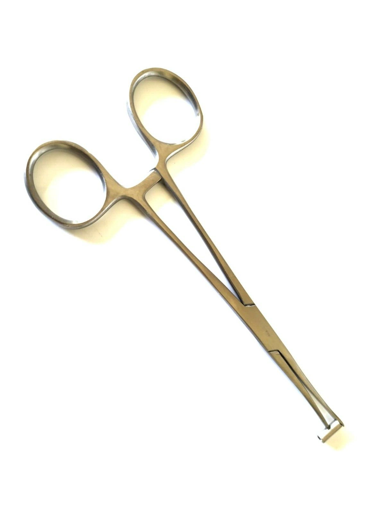 Open Bucket End Tragus Type Forceps 6" Body Piercing Tool