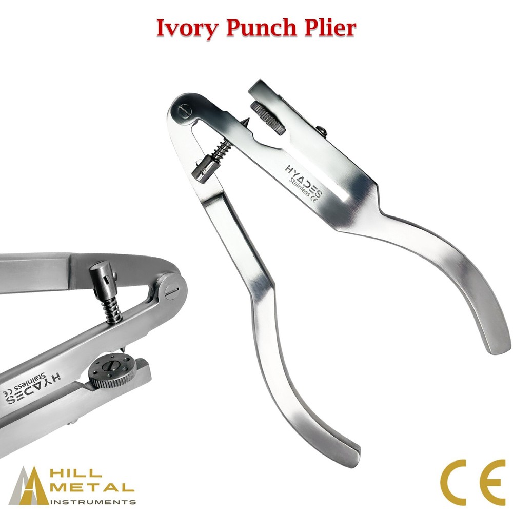 Ivory Punch Plier Clamp Forceps Rubber Dam Dental Laboratory Instruments