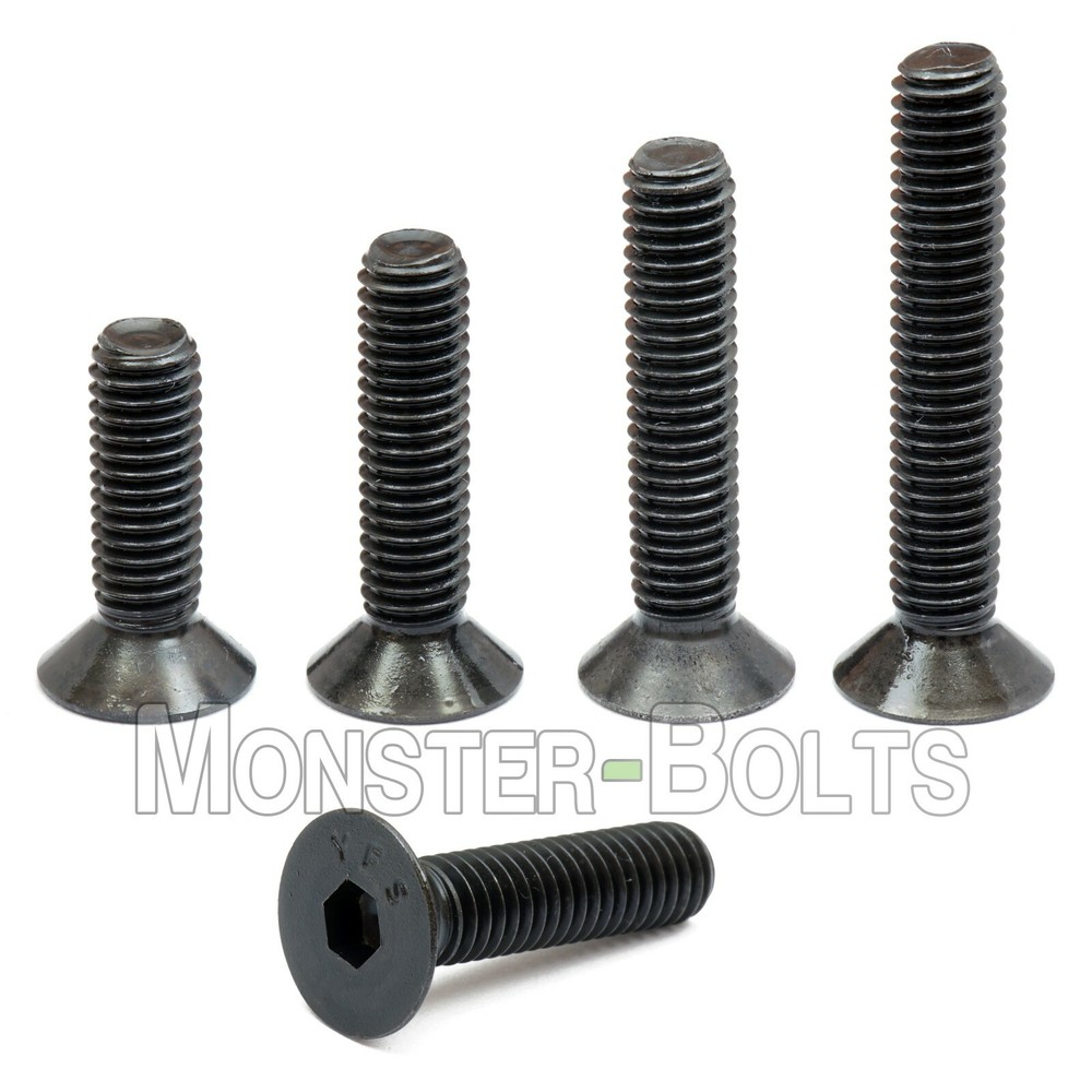 #6-40 Flat Head Socket Caps Screws, 82° Countersunk Alloy Steel Black Oxide SAE
