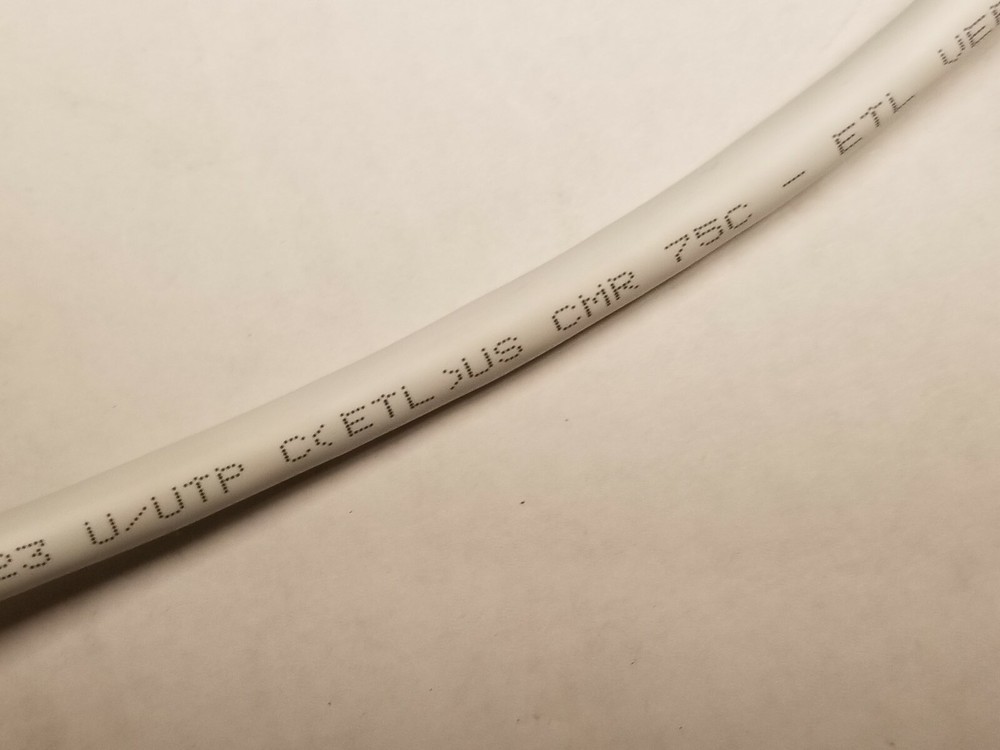 Commscope CS44R Cat6A U/UTP Network Ethernet 10G 10Gig Cable Riser White /100ft