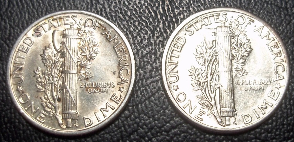 2 - 1942 & 1945 - P - MERC DIMES