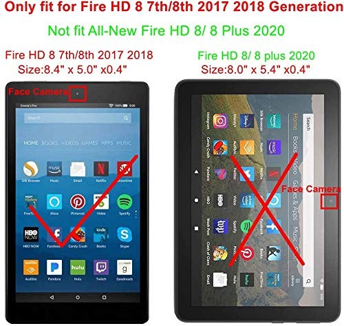 Folio Case Cover for Previous Generation 8" Fire HD 8 Tablet [8th / BlueSky