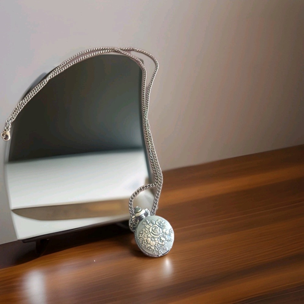 Vintage Looking Pendant Watch On Chain (Working)