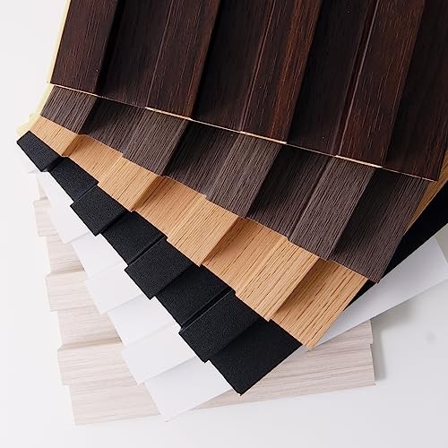 Slat Wall Panel for Modern Decor, WPC Acoustic Diffuser 6*6 6 Samples Pack