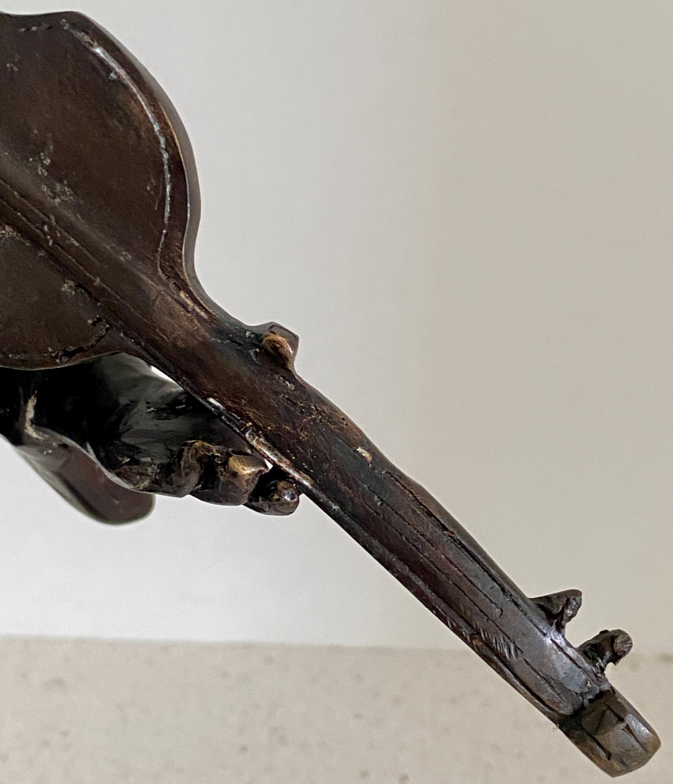 Vtg 16" Bronze Anthropomorphic Pig Sculpture Playing Violin Maitland Smith MCM