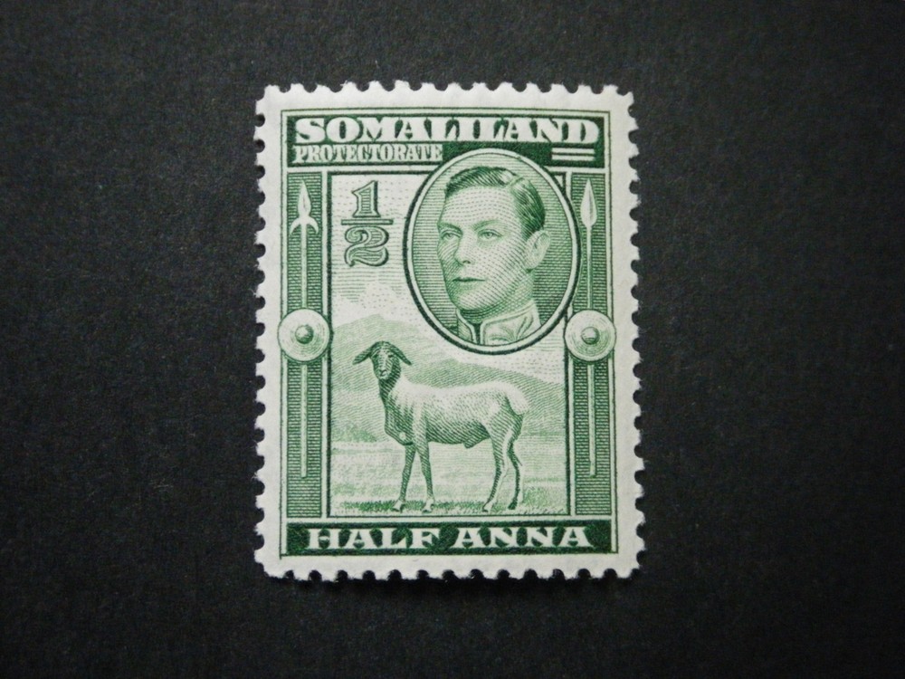 Somaliland Protectorate KGVI 1938 ½a green SG93 LMM