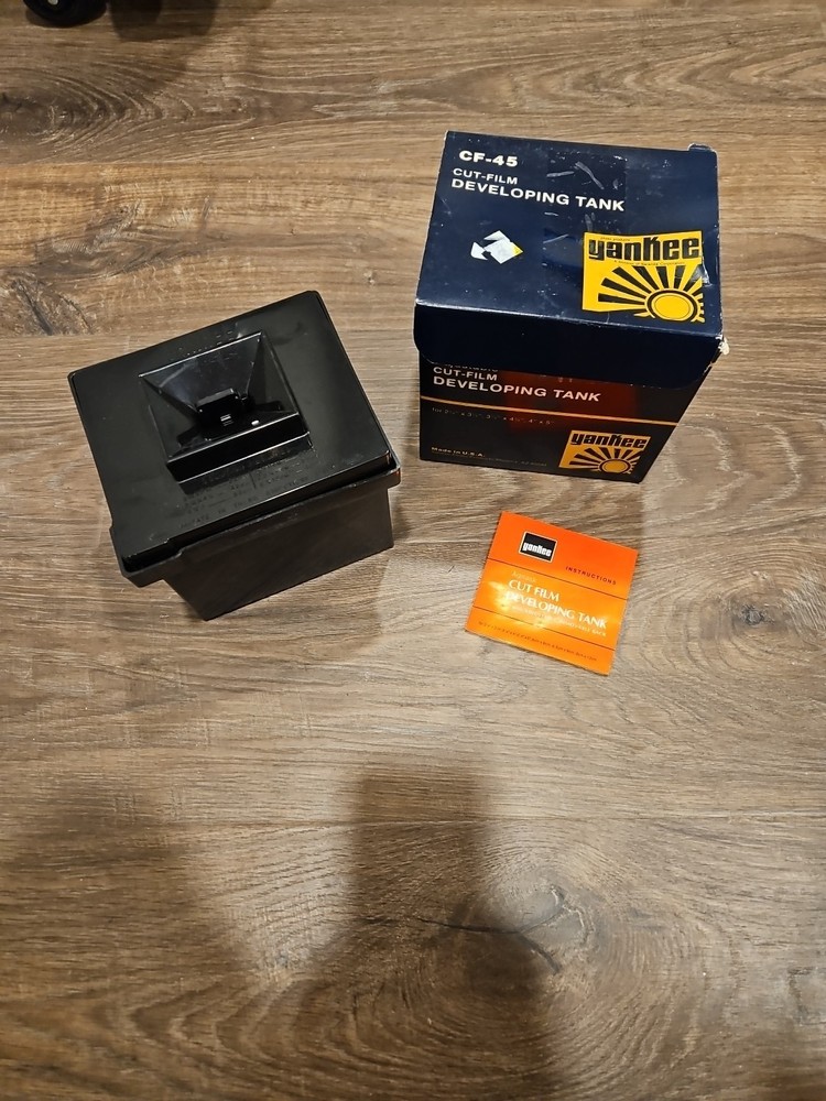 Yankee Agitank Adjustable Cut Film Developing Tank up to 4x5+Instructions CF-45