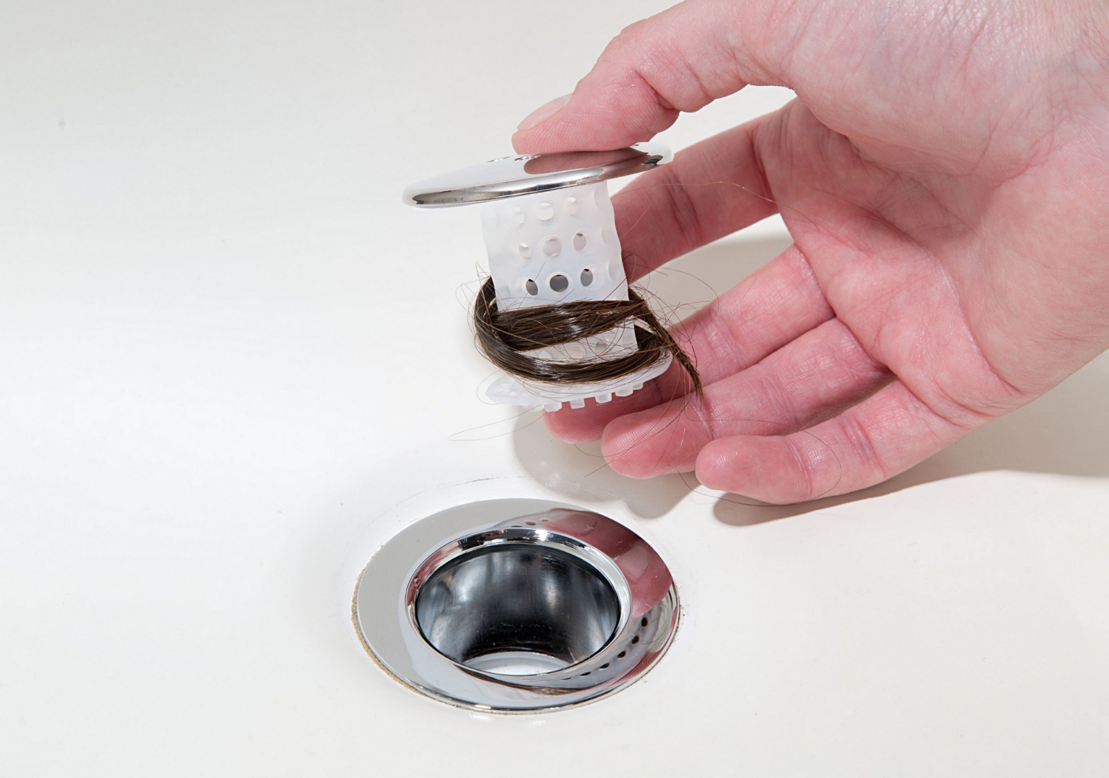 TubShroom® Chrome Revolutionary Tub Drain Protector Hair Catcher Strainer Snare