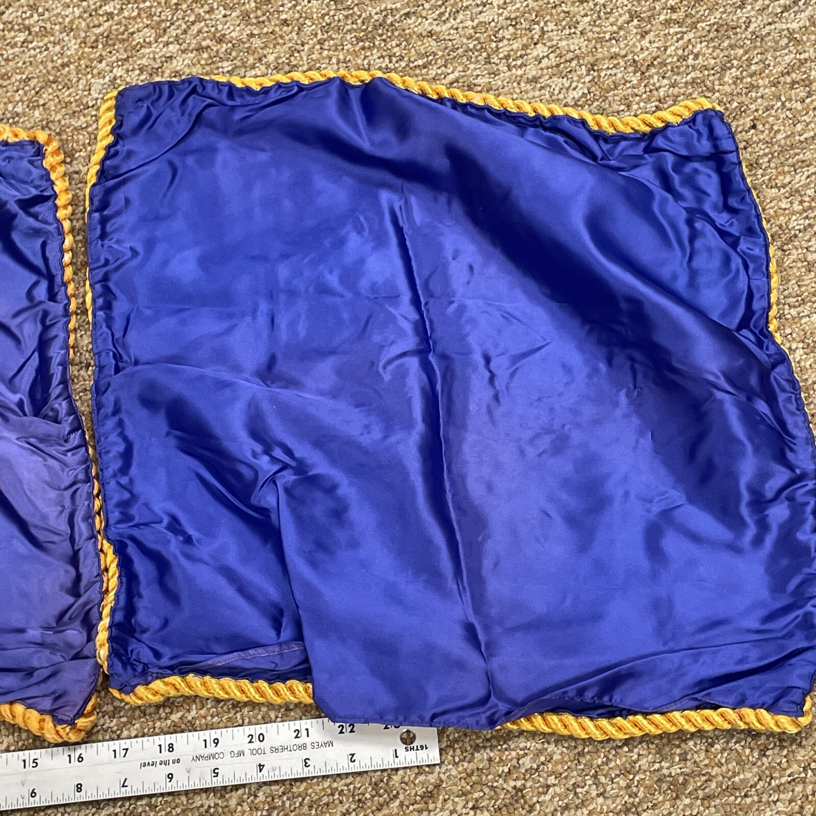 Vtg Authentic Seabees Banner - Hawaii Theater Made Pillow Cases Set Rare WWII