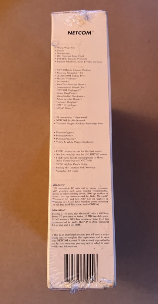 NetComplete Complete Internet Kit 1996 Windows & Macintosh CD w instructions NEW