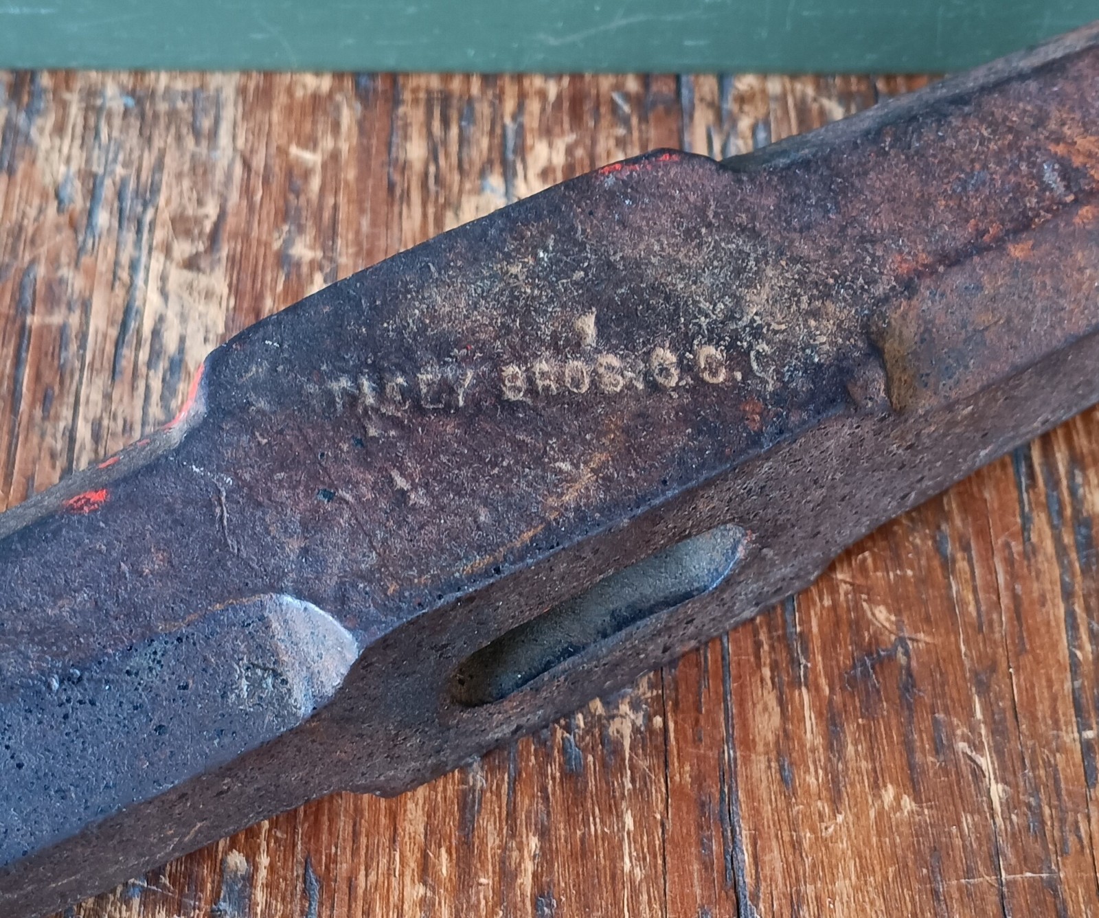 Vtg. Stacey Bros Railroad Spike Hammer Punch Blacksmith Anvil Forge Tool Heller