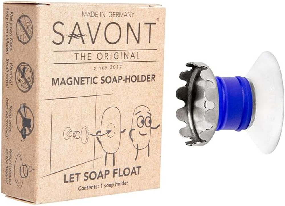 , Soap Holder with Magnet Protector Edition, 100% Rust-Proof, No Drilling, wi...