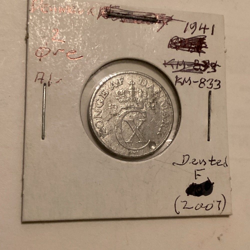 1941 Denmark 2 Ore Coin