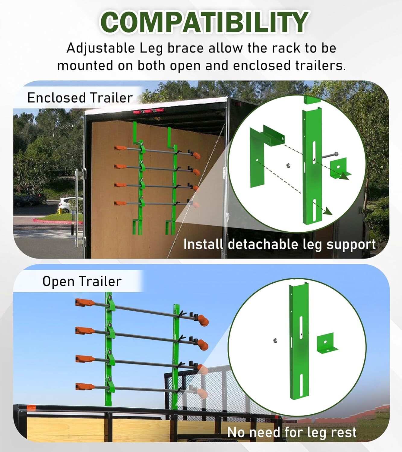 4 Place Lawn Accessories Weed Eater Racks for Trailers Trimmer Racks w/Lock