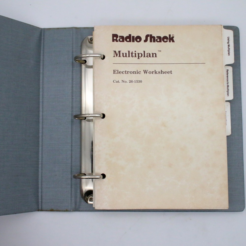 Vintage Tandy 1000 BASIC, MS-DOS, Multiplan Worksheet Reference Manuals, 1983/84