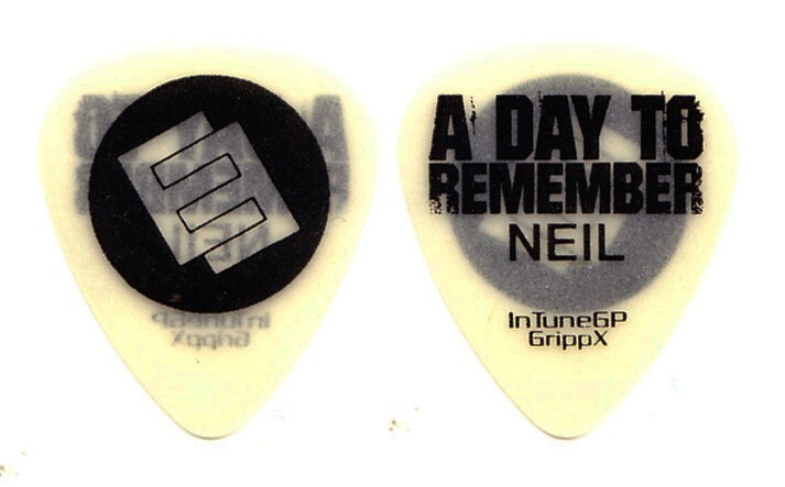 A Day To Remember Neil Westfall Signature Glow Guitar Pick - 2011 Tour