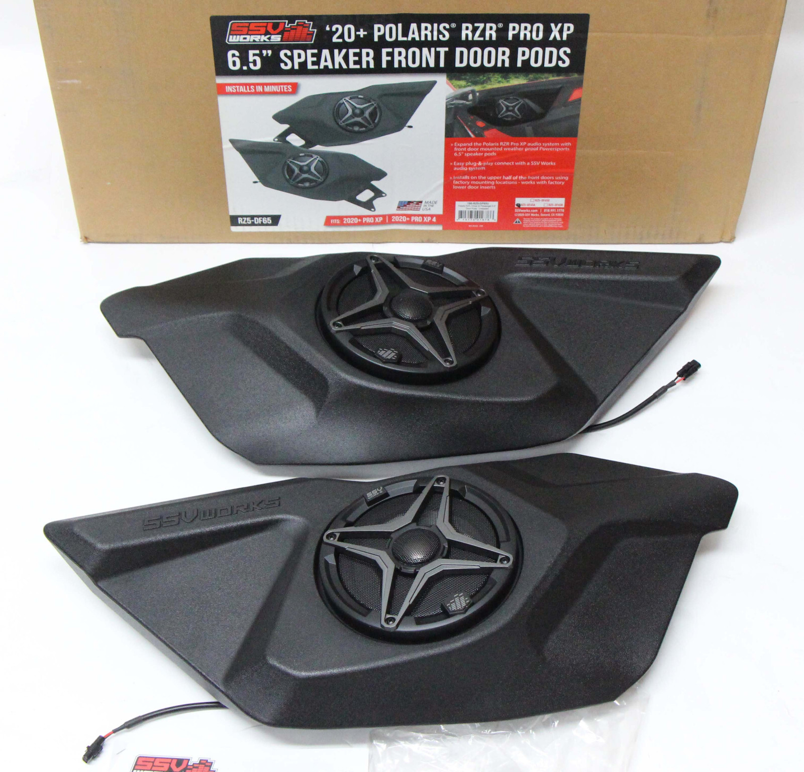 SSV Works Front Door Speaker pods W/ 6.5" SSV Speakers 20-24 Polaris RZR PRO XP
