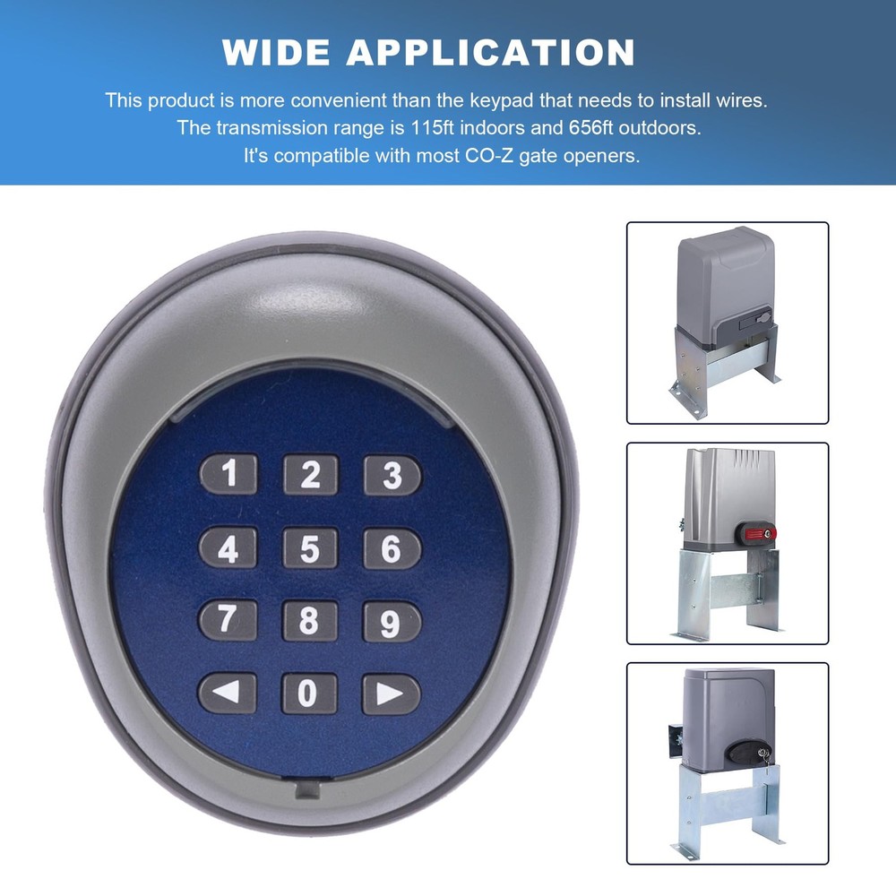 Security Wireless Automatic Code Entry Gate Keypad Remote Operator Panel Control