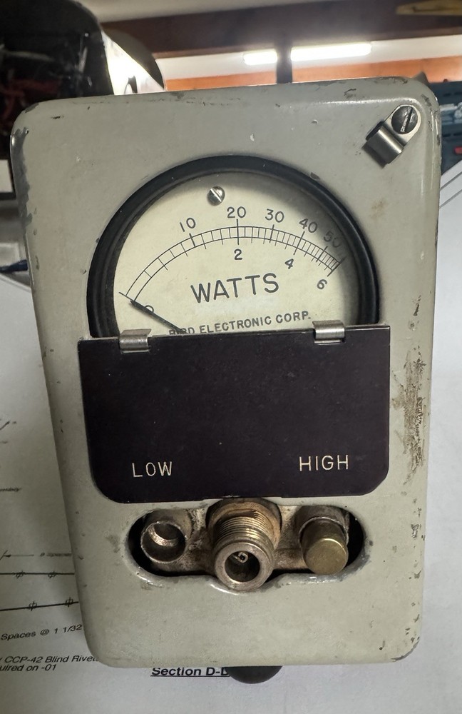Vintage Termaline Wattmeter Bird 61 Frequency Range 30-500 Mc