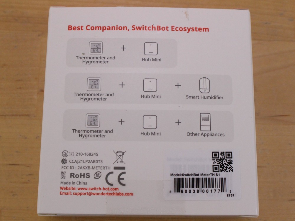 SwitchBot Thermometer Hygrometer Bluetooth Indoor Humidity Meter w/ Hub Mini