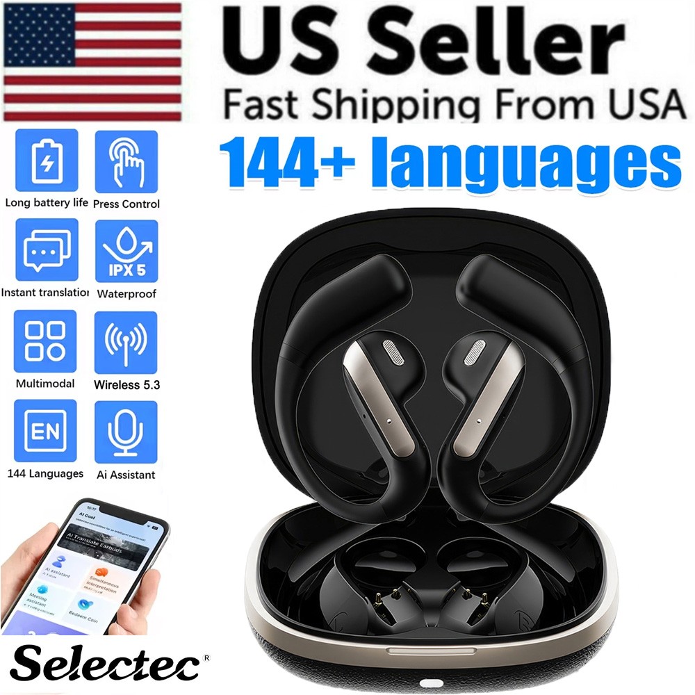 Translator Earbuds 150+ Languages Real Time Online OffLine Translation Earphones