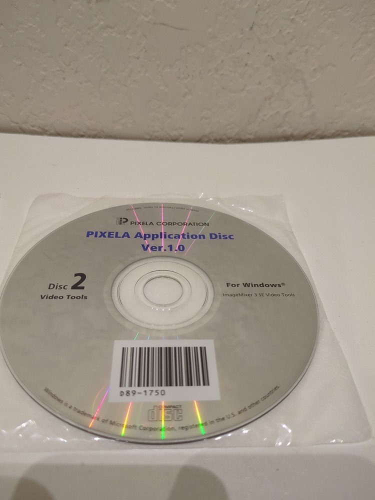 Pixela Application Disc Ver. 1.0 - Disc 1, 2 Video Tools - For Windows