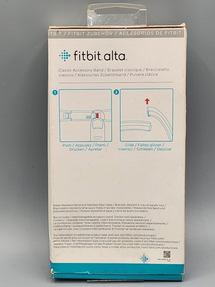 Fitbit Alta Classic Accessory Band Activity Blue Teal Size S Small