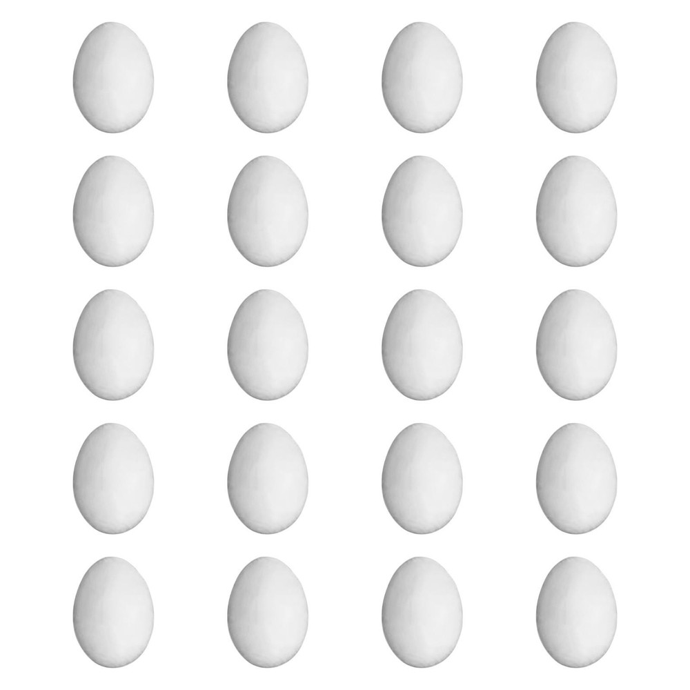 20 Pieces Solid Plastic Simulation Pigeon Eggs for Birds to Stop Laying Eggs
