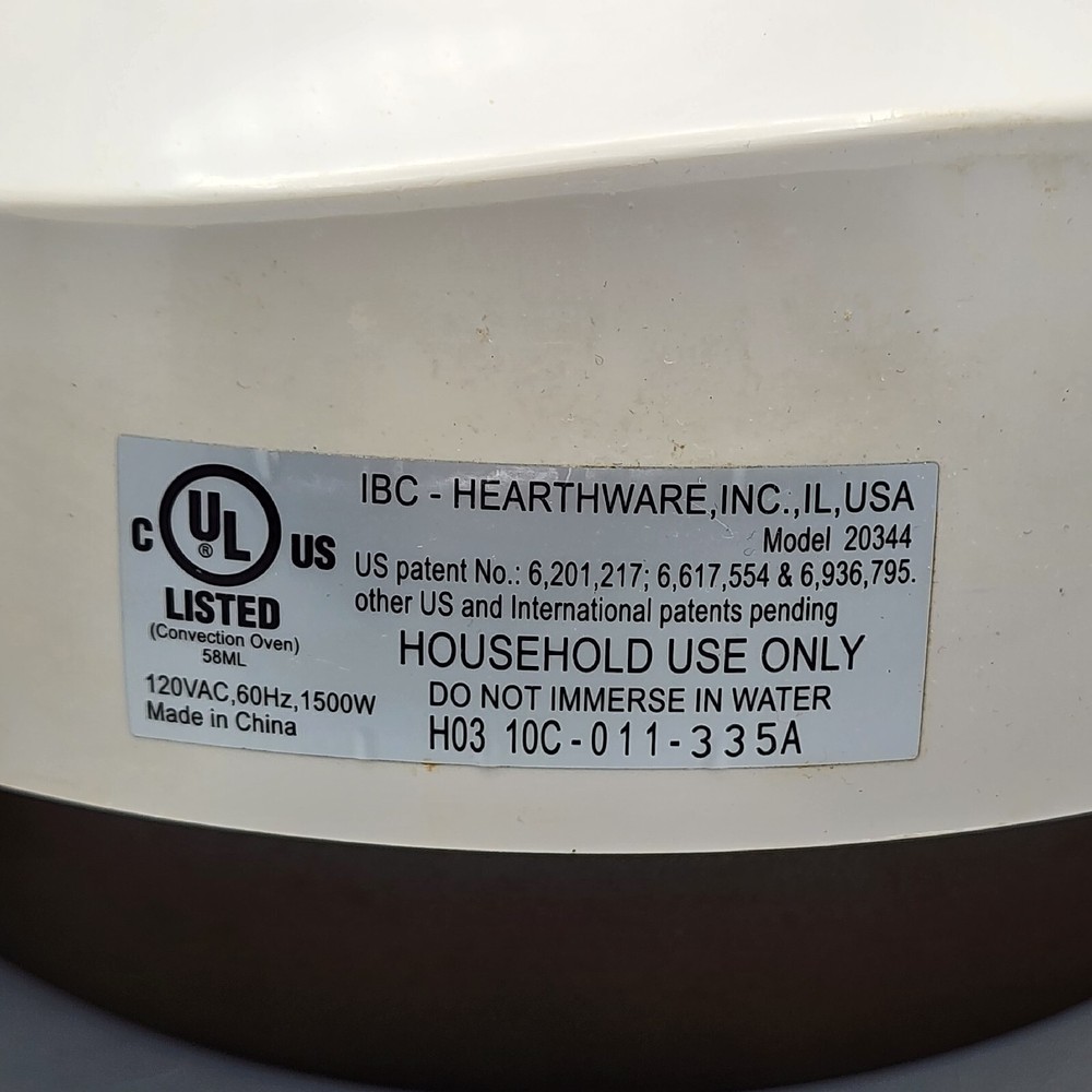 NUWAVE PRO Infrared Oven 20344 Power Head Replacement White