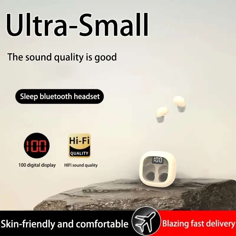 FRAZCOM Wireless Bluetooth 5.3, Waterproof Earphone Invisible In-Ear Earbuds